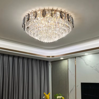 Lampe de plafond en cristal moderne de luxe, hôtel, restaurant, salon, design unique, lumière blanche chaude, dimmable