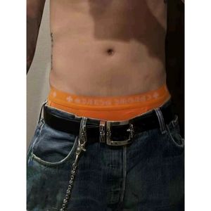 Boxer Briefs Classiques Mi-taille Respirants avec Logo Croisé et Lettres, Extensibles, pour Hommes, Motif Fer à Cheval, Lot de 1 Sous-vêtement de Sport - Product Image 3