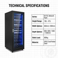 W-TEL Armoire de télécommunications intégrée intelligente micro-mini pour centre de données, rack de serveur 42U, rack modulaire, centre de données intérieur avec sécurité