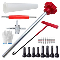 Outil de réparation de pneu Ensemble d'outils d'installation de valve Kit de réparation de pneu Ensemble d'outils de noyau de valve de valve