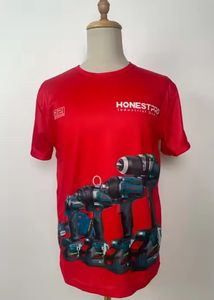 Vente en gros T-shirt surdimensionné blanc imprimé pour hommes Publicité publicitaire personnalisée Impression numérique 100% polyester Formel grande taille - Product Image 2