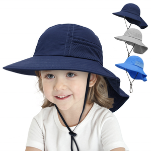Verano Infantil Niño bebé ala ancha sol pescador sombreros niños cubo sombrero niñas ligero transpirable malla <span class=keywords><strong>protector</strong></span> <span class=keywords><strong>solar</strong></span> sombreros - Product Image 2