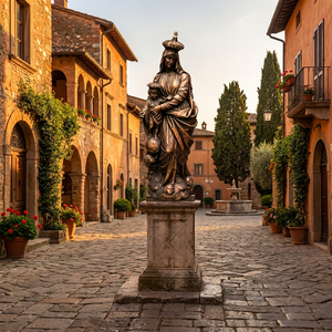 Statue classique en bronze de la Madone et de l'Enfant - Sculpture artisanale de la Vierge <span class=keywords><strong>Marie</strong></span> en bronze moulé à la <span class=keywords><strong>cire</strong></span> perdue - Product Image 1