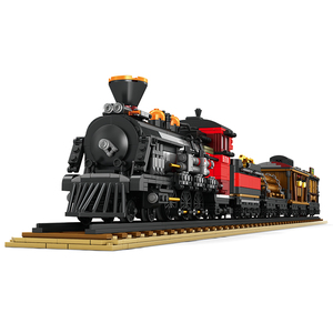 Reobrix Norfolk & Western 578 蒸汽机车 107 厘米长经典美国火车模型套装，带可移动车轮和可拆卸车厢 - Product Image 1