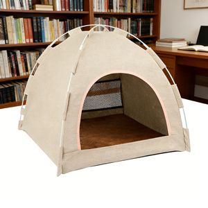Tente pour animaux de compagnie ronde, imperméable, toute saison, avec doublure thermique pour le <span class=keywords><strong>camping</strong></span> par temps froid, chaleur et confort - Product Image 1