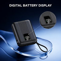 Nouvelle batterie externe portable magnétique légère de 10000 mAh avec charge rapide 15W sans fil et câbles doubles intégrés