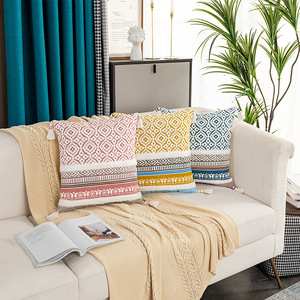 Funda de Almohada Decorativa de Alta Calidad con Diseño Tufted, Funda de Almohada Boho con Estampado de Color, Fundas de Cojín Tufted, <span class=keywords><strong>Comprar</strong></span> Ahora - Product Image 4