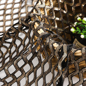 Vestido <span class=keywords><strong>de</strong></span> <span class=keywords><strong>malla</strong></span> con encaje y parte inferior hueca para niñas, con lentejuelas <span class=keywords><strong>de</strong></span> rombos y cuentas bordadas, 100% poliéster, tela Challie, novedad primavera-verano - Product Image 2