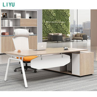Liyu moderne petit bureau exécutif en bois avec des couleurs personnalisées-Chine Fournisseur en gros de meubles pour le personnel