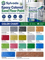 Peinture de sol en époxy couleur personnalisée SYLVODA, revêtement de sol sans joint à texture de sable de quartz terrazzo pour la conception de projets