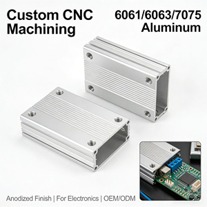 Custom CNC Machined Aluminum <b>Enclosure</b> | 6061/6063/7075 Alloy Electronic Housing | Precision Turning Milling Machining Service - Product Image 1