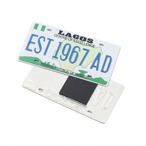 Imán de Refrigerador con Placa de Matrícula Magnética de Lagos, Nigeria, Recuerdo, en Oferta, para Placa de Aluminio - Product Image 6