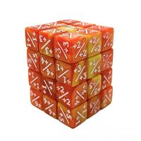 Dés hexahédriques en plastique de 12 mm pour comptoir, vente en gros, avec logo personnalisé, jetons de jeu de société, marques +/-1 2 6, par pièce