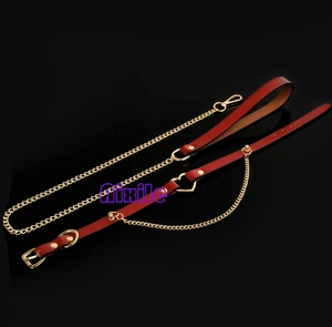 Kit BDSM <span class=keywords><strong>Bondage</strong></span> pour Couple, Kit de Contrainte pour Cosplay, Collier Sexuel en Cuir et Ensemble Laisse pour Jeux SM, Outil de Flirt - Product Image 5