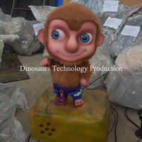 Modèle de singe animatronique de dessin animé pour aire de jeux pour enfants, robot animal de dessin animé personnalisé pour divertir les enfants