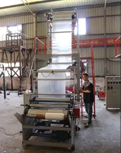 High Speed HDPE LDPE LLDPE PE Single Layer Film Blowing Machine Set Blown Film Extruder Extrusion Production Line