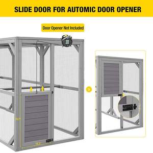 Nouvelle cage à poules extérieure en bois Bobite, grande taille, étanche, avec plateau en plastique et palette métallique - Product Image 5