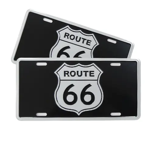 Carteles <span class=keywords><strong>de</strong></span> Metal Personalizados, Carteles <span class=keywords><strong>de</strong></span> Metal Vintage Retro Route 66, Placas <span class=keywords><strong>de</strong></span> Coches, Garaje, Póster <span class=keywords><strong>de</strong></span> Metal Antiguo, Decoración <span class=keywords><strong>de</strong></span> Matrículas, Logotipo Personalizado - Product Image 1