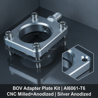 Fabricant de Pièces Usinées CNC de Haute Précision sur Demande, Plaque Adaptatrice BOV Automobile en Aluminium Anodisé Gravée au Laser