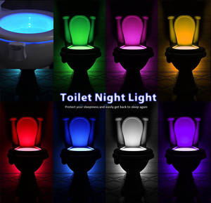 10X Farbige LED-Toilettensensorleuchte Bewegungsaktiviertes WC-Sitz-Nachtlicht Wasserdichtes ABS 3-Jahres-Garantie - Product Image 4