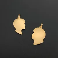 Pendentif Breloque Créatif Géométrique Mignon en Acier Inoxydable EMANCO pour Fabrication de Bijoux Tendance, Vente en Gros et Dropshipping Direct Usine