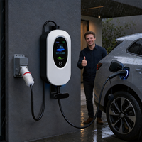 Chargeur de voiture électrique, station de recharge EV, Wallbox 22kW 11kW 3 phases, EVSE portable avec application intelligente, 6M, charge rapide
