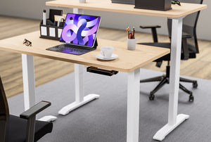 โต๊ะปรับระดับความสูงด้วยมือหมุนแบบยืนหรือนั่ง  โต๊ะทำงานปรับระดับความสูงด้วยมือหมุน - Product Image 4