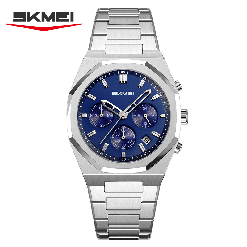 silver/dark blue