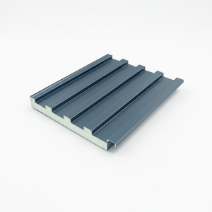 Revêtement extérieur en aluminium ignifuge moderne, panneau de bardage métallique, façade résistante aux intempéries, matériau de construction de maison préfabriquée - Product Image 1