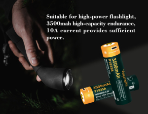 Bateria Recarregável USB Vapcell P1835A 18650 de Alta Capacidade 3500mAh, Potência Forte 10A P1835A para Lanterna e Produtos Digitais - Product Image 6