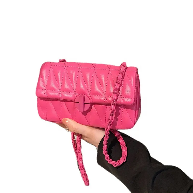Nuova estate borsa quadrata portamonete in pelle PU borsa a tracolla borse piccole borse a tracolla a catena per le donne