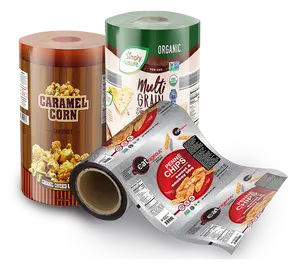 Film d'emballage alimentaire imprimé personnalisé Film plastique Rouleau de film d'emballage de collation pour collation
