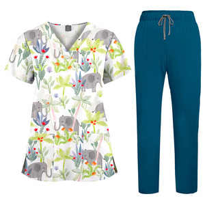 All'ingrosso tuta medica stampata con Logo scrub Set chirurgico Unisex per animali domestici ospedale per donne e donne - Product Image 6