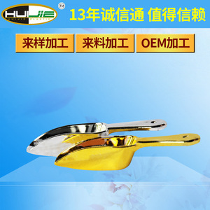 Cuillères à sel de bain électroplaquées, cuillères en plastique, cuillères en plastique colorées, spatules à manche court, vente en gros d'usine. - Product Image 3