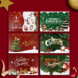 Cartes de vœux de Noël personnalisées en gros, cartes de vœux premium exquises d'une page, cartes de message de bénédiction, cartes postales - Product Image 5