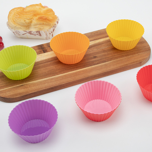 ถ้วยมัฟฟินใช้ในครัวทำจากซิลิโคนที่รองถ้วยมัฟฟินแบบใช้ซ้ำได้ผู้ถือแม่พิมพ์สำหรับคัพ<span class=keywords><strong>เค้ก</strong></span>ขนมหวานและเคตโตขนม - Product Image 2