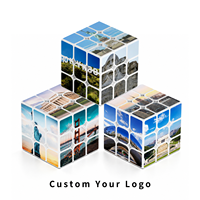 Cube Magique Personnalisé OEM ODM 3x3 avec Symboles Touristiques Européens, Impression UV, Plastique ABS, Puzzle Promotionnel pour Cadeau Touristique, Vente en Gros