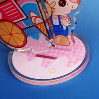 Ornements en acrylique transparent personnalisables, simple ou double face, avec motifs de dessins animés – Présentoirs d'anime imprimés UV, illustrations personnalisées acceptées