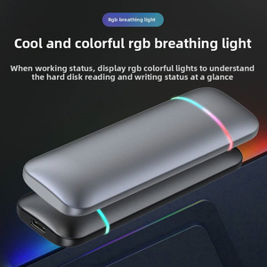 RGBモバイルSSDエンクロージャデュアルプロトコルNVMe/NGFF USB3.1 10G高速SATA M2内蔵ライトUSBボックスコンピュータゲーム用 - Product Image 4