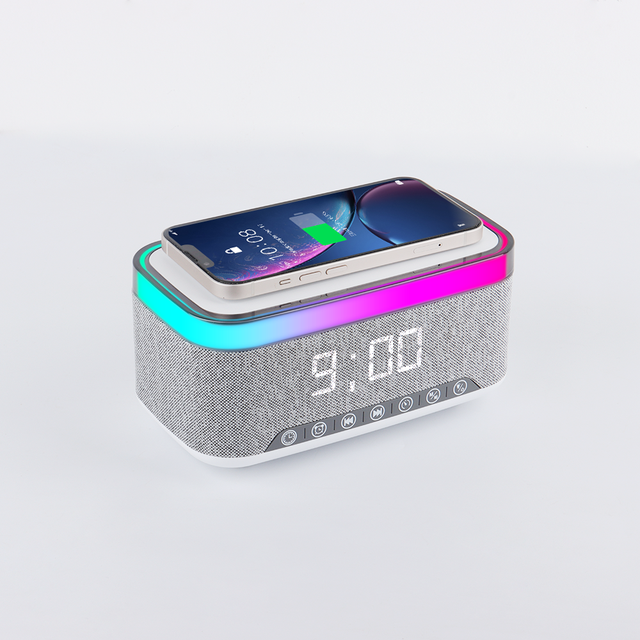 2025 Trending Products 7 in 1 Multifunction Phone Charging  LED Night Light 15W Wireless Charger with Bluetooth Speaker