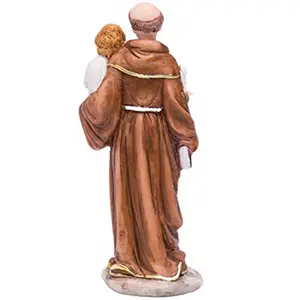 Reçine heykeli zanaat Saint Anthony of Padua reçine heykeli 6 inç
