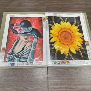 A3 30 Pages Clear Pockets Sleeves Protectors Diamond Painting Storage Presentation Book 30 by 40cm