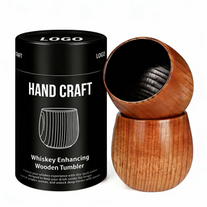 Factory Private Label Fashioned Oak <strong>Whiskey</strong> Tumbler Drink Wooden <strong>Whiskey</strong> Cup Wood Cup Charred Wooden <strong>Whiskey</strong> <strong>Glass</strong> for Men <strong>Gift</strong> - Product Image 1