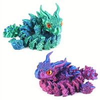 Modèle de jouet articulé créatif en forme de dragon osseux imprimé en 3D, tendance et mobile, pour enfants, ornement unique d'animaux et de dinosaures