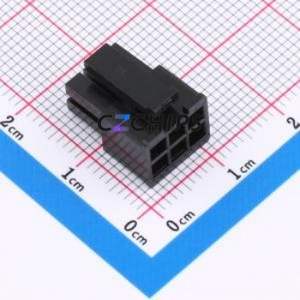 P3025-2*3-BK Housing (Wire-to-Board / Wire-to-Wire) P=3mm Connector ( Jack Structure: 2x3P )( Pitch: 3mm )( Row Spacing: 3mm ) - Product Image 1