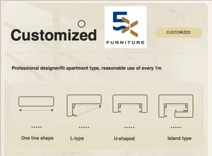 Erxi ücretsiz tasarım özel genel kiraz ahşap açık mutfak dolabı için özel soba ile İskandinav Minimalist tarzı mutfak - Product Image 5