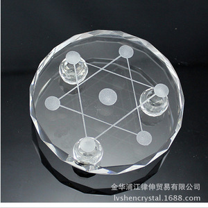 ฐานคริสตัลรูปดาวเจ็ดแฉก แกะสลักด้วยเลเซอร์ โปร่งใส K5 ของตกแต่งบ้าน - Product Image 2