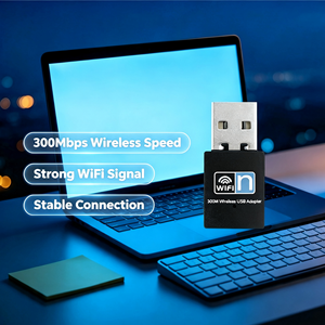 Adaptador de Red Inalámbrico Portátil USB Mini8192 de 300Mbps con Antena de 2dBi para Laptop y Computadora de Escritorio - En Stock - Product Image 1