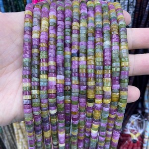 Perles de pierres précieuses <span class=keywords><strong>color</strong></span>ées en gros, forme irrégulière, 3x6mm, pour la fabrication de bracelets - Product Image 3
