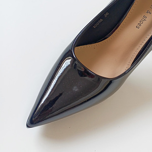 <span class=keywords><strong>Zapatos</strong></span> de tacón alto para <span class=keywords><strong>mujer</strong></span> con diseño de <span class=keywords><strong>cordones</strong></span> de <span class=keywords><strong>charol</strong></span> puntiagudo Bombas con estilo sexy Stilettos de plataforma para <span class=keywords><strong>mujer</strong></span> para uso diario - Product Image 5